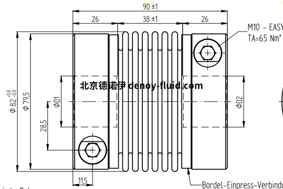 JAKOB 金属波纹管联轴器KM80