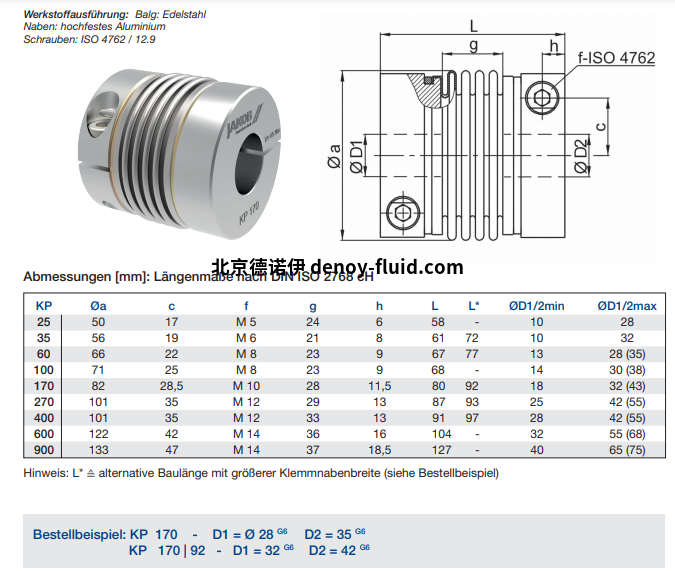 JAKOB 金属波纹管联轴器KP系列1