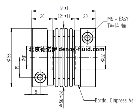 JAKOB 金属波纹管联轴器KP35