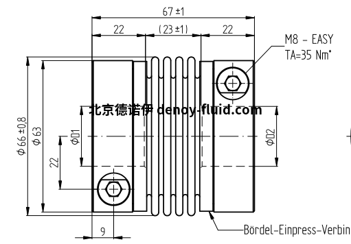 JAKOB 金属波纹管联轴器KP60