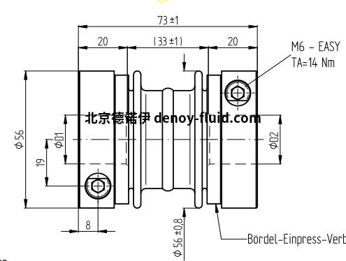 JAKOB 金属波纹管联轴器KR50