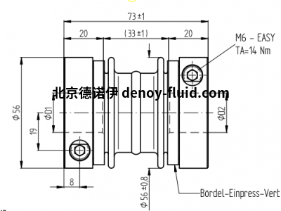 JAKOB金属波纹管联轴器KR50