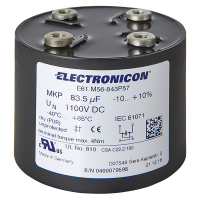 德国ELECTRONICON电容E61.G57-853P3可直接安装在母线和电路板上