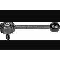 KIPP K0114_0 K0114_15英寸黑色塑料球形旋钮平外螺纹张力杠杆